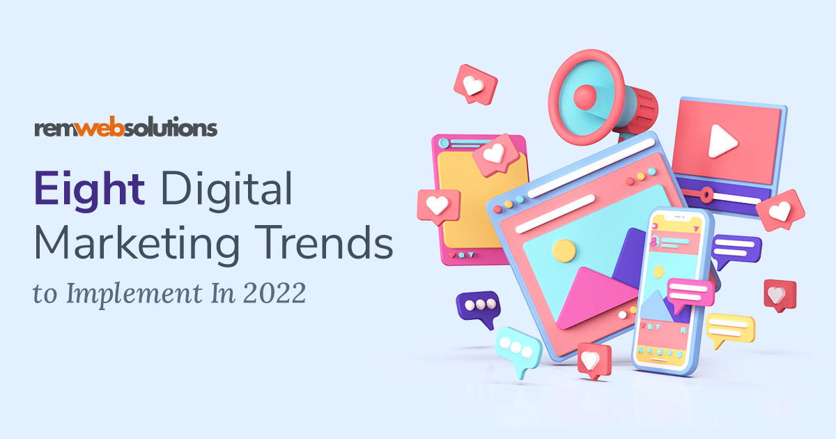 3D illustration of devices, megaphone and digital media elements